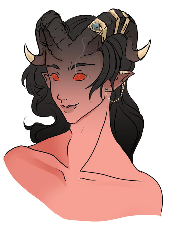 Bust tiefling design